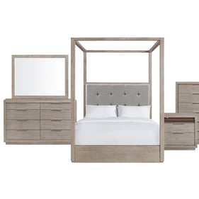 Picket House Cadia Grey 4pc Bedroom Set With Queen Canopy Bed