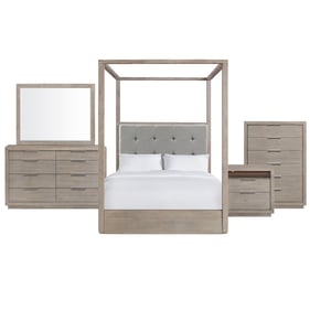 Picket House Cadia Grey 5pc Bedroom Set With Queen Canopy Bed