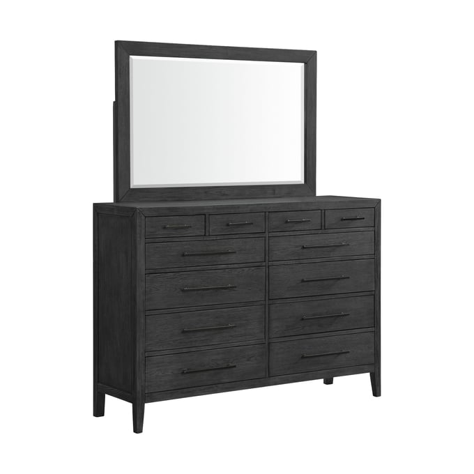 Picket House Armes Black 12 Drawer Dresser And Mirror PKT-B-3690-8-DRMR2