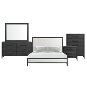 Picket House Armes Black White 5pc Bedroom Set with King Panel Bed