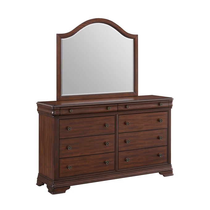 Picket House Stark Cherry Dresser and Mirror PKT-B-5210-5-DRMR