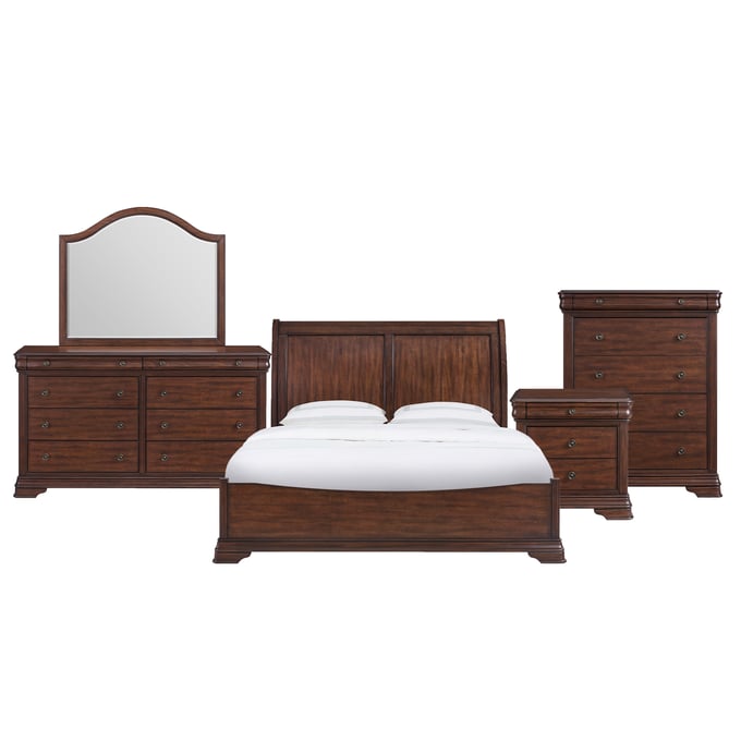 Picket House Stark Cherry 5pc Bedroom Set with King Bed PKT-B-5210-5-KB-5PC