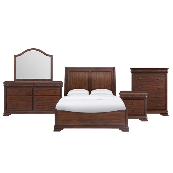 Picket House Stark Cherry 5pc Bedroom Set with Queen Bed PKT-B-5210-5-QB-5PC