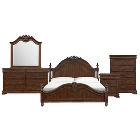 Picket House Coppola Cherry 5pc Bedroom Set with King Poster Bed