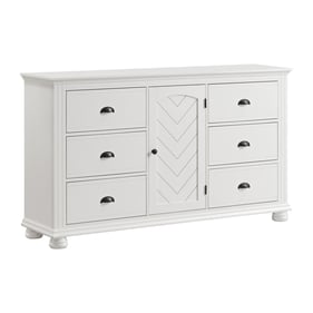 Picket House Conaughey White 6 Drawers Dresser