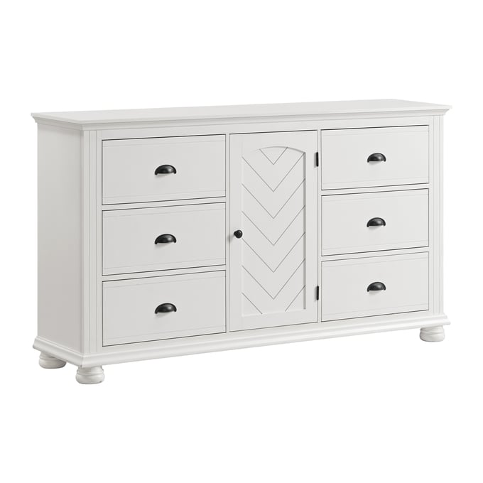 Picket House Conaughey White 6 Drawers Dresser PKT-B-9340-7-DR