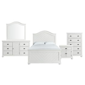 Picket House Conaughey White 5pc Kids Bedroom Set with Full Panel Bed