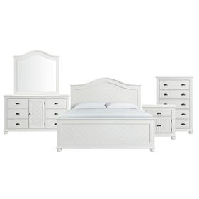 Picket House Conaughey White 5pc Bedroom Set with King Panel Bed