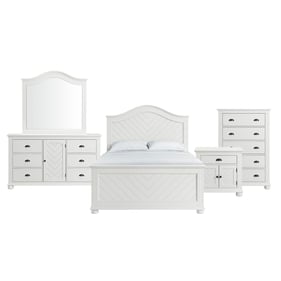 Picket House Conaughey White 5pc Bedroom Set with Queen Panel Bed