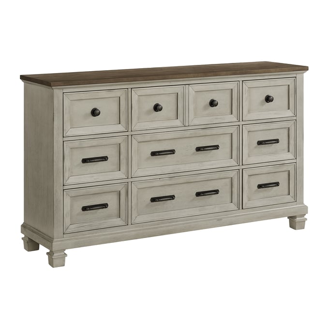 Picket House Bloomfield Brown Washed Stone 9 Drawers Dresser PKT-B-9890-7-DR