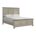 Picket House Furnishings Bloomfield King Panel Bed in Medium Brown and Washed Stone