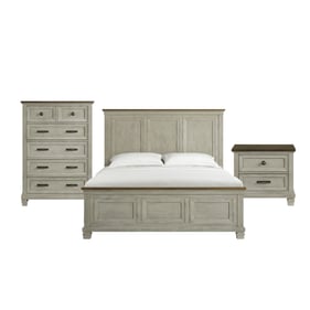 Picket House Bloomfield Brown Washed Stone 3pc Bedroom Set with King Panel ...