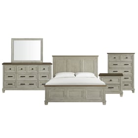 Picket House Bloomfield Brown Washed Stone 5pc Bedroom Set with King Panel ...