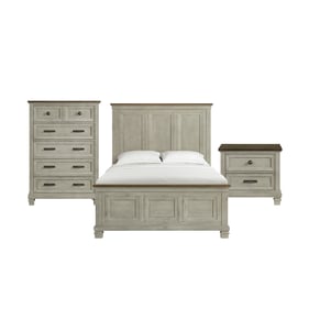 Picket House Bloomfield Brown Washed Stone 3pc Bedroom Set with Queen Panel...