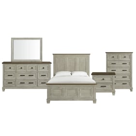 Picket House Bloomfield Brown Washed Stone 5pc Bedroom Set with Queen Panel...