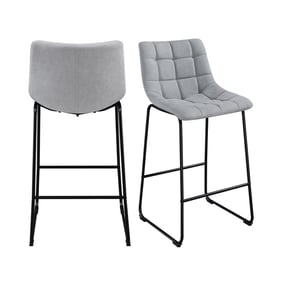 2 Picket House Richmond Grey Black 30 Inch Bar Stools