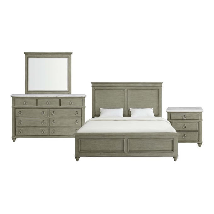 Picket House Bessie Grey 4pc Bedroom Set With King Bed PKT-B-10190-BR-S4