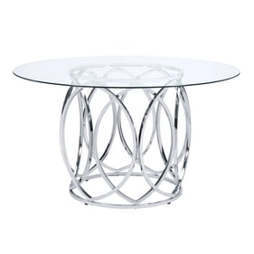 Picket House Marcy Clear Chrome Round Dining Table