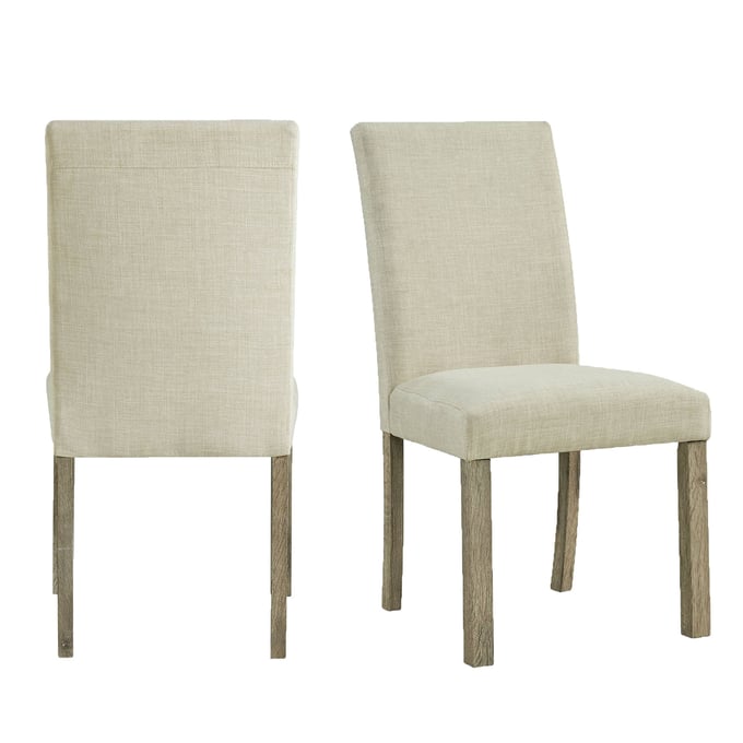 2 Picket House Turner Natural Upholstered Side Chairs PKT-CDOL100SC