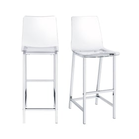 2 Picket House Cova Clear 30 Inch Bar Stools