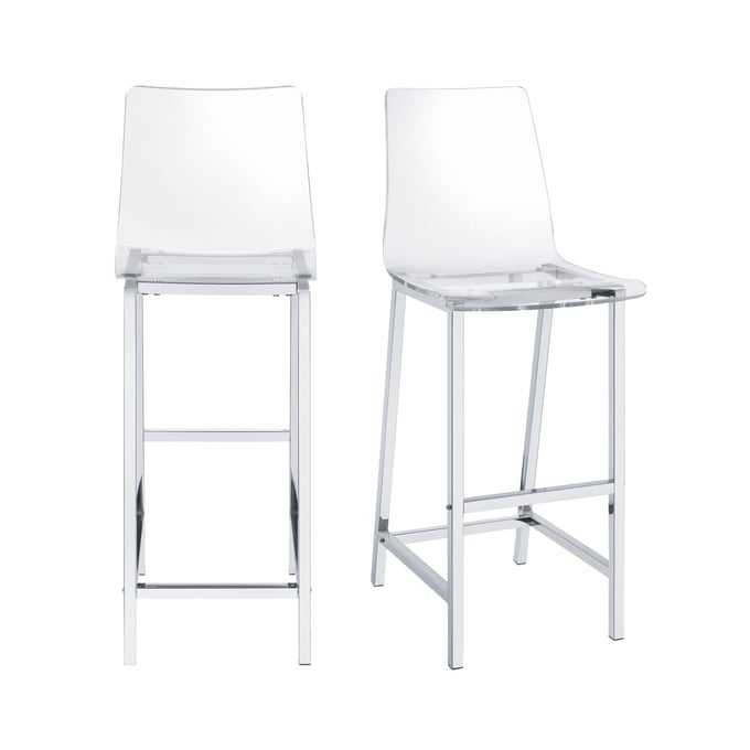 2 Picket House Cova Clear 30 Inch Bar Stools PKT-CDZS100CSC