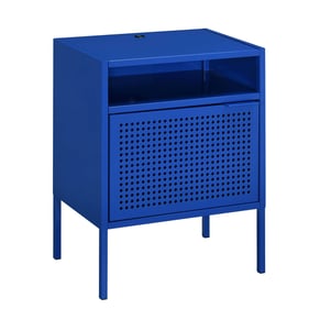 Picket House Gemma Blue Metal Nightstand with USB Port