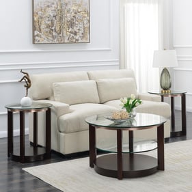 Picket House Benton Espresso Wood 3pc Occasional Table Set