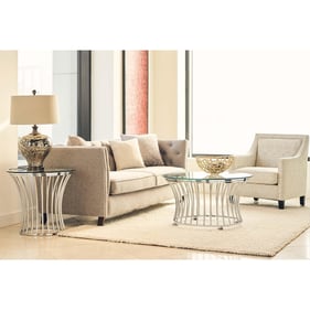 Picket House Astoria Chrome Round 2pc Occasional Table Set