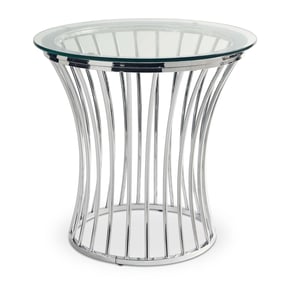 Picket House Astoria Chrome Round End Table