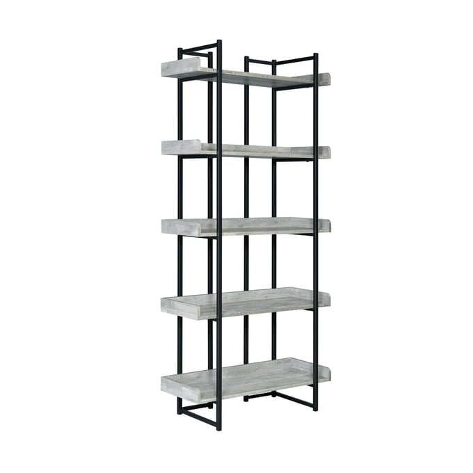 Picket House Peyton Grey Wood Metal Bookshelf PKT-CKPS300BS