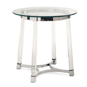 Picket House Sophia Clear Glass Top Round End Table