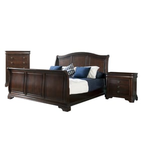 Picket House Conley Cherry Wood 3pc Bedroom Set with King Sleigh Bed