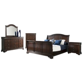 Picket House Conley Cherry Wood 5pc Bedroom Set with King Sleigh Bed