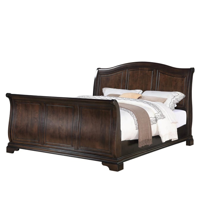 Picket House Conley Cherry Wood King Sleigh Bed PKT-CM750KSB