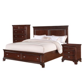 Picket House Brinley Cherry 3pc Bedroom Set with King Storage Bed