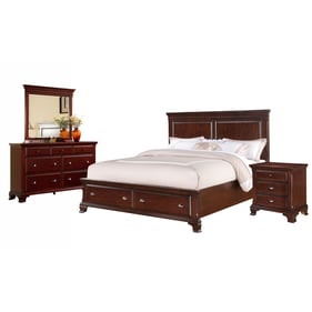 Picket House Brinley Cherry 4pc Bedroom Set with King Storage Bed