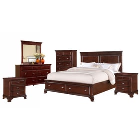 Picket House Brinley Cherry 6pc Bedroom Set with King Storage Bed