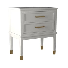 Picket House Brody White Wood 2 Drawers Side Table