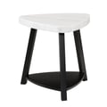 Picket House Furnishings Lena White Marble Top End Table