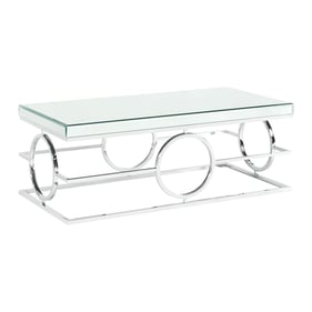 Picket House Katie Chrome Rectangle Mirrored Coffee Table