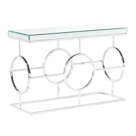 Picket House Katie Chrome Rectangle Mirrored Sofa Table