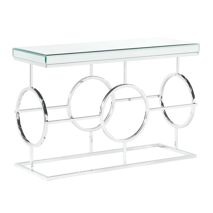 Picket House Katie Chrome Rectangle Mirrored Sofa Table PKT-CTPL100ST