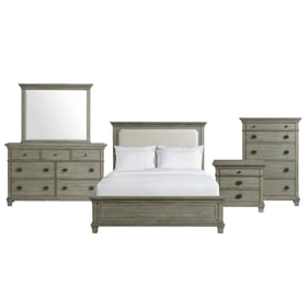 Picket House Clovis Grey 5pc Bedroom Set with Queen Panel Bed