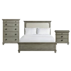 Picket House Clovis Grey 3pc Bedroom Set with Queen Panel Bed