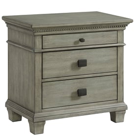 Picket House Clovis Grey 3 Drawers Nightstand with USB