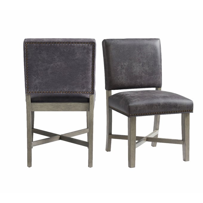 2 Picket House Modesto Grey Dining Side Chairs PKT-D-2660-SC