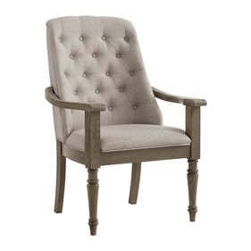 Picket House Royale Grey Taupe Fabric Dining Arm Chair