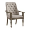 Picket House Furnishings Royale  Dining Arm Chair with Taupe Fabric in Grey