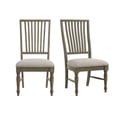 Picket House Furnishings Royale Dining Side Chair with Taupe Fabric in Grey (2 Per Carton)