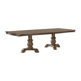 Picket House Denali Walnut Rectangular Dining Table with 2 18 Inch Leaves